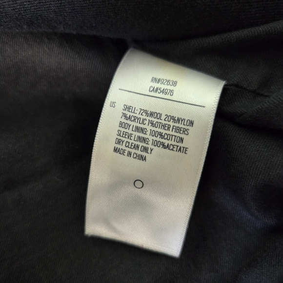 Fossil Mens Wool Military Field Jacket Gray Size XL Epaulet Button Up Coat - Picture 7 of 11